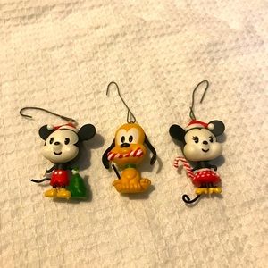 3 mini Disney Ornaments